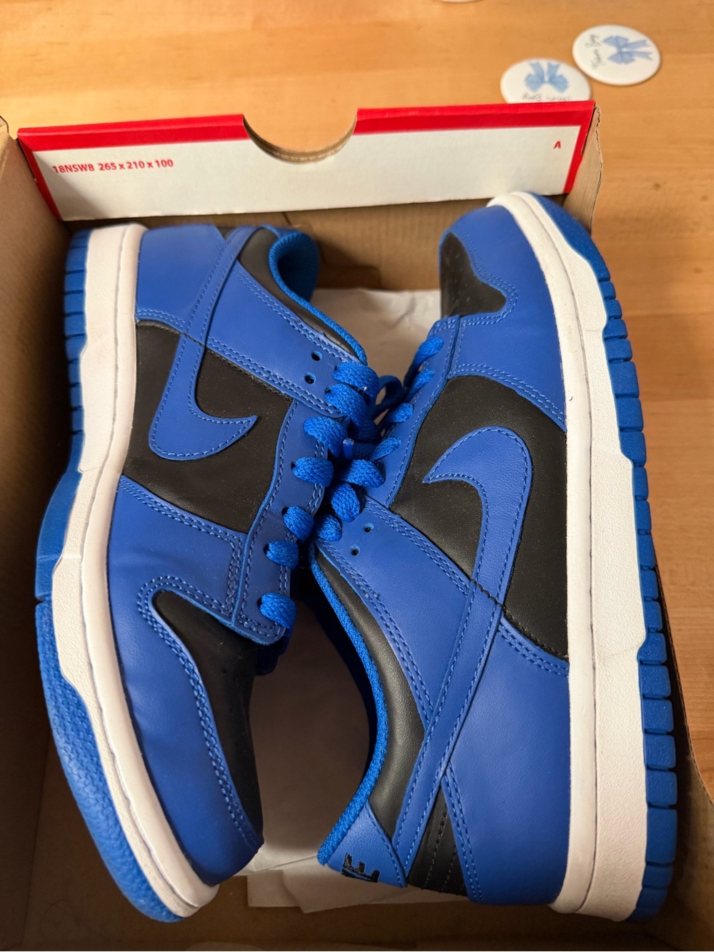 Nike Dunk Low Hyper Cobalt Blue and Black Low-Top Sneakers 5Y